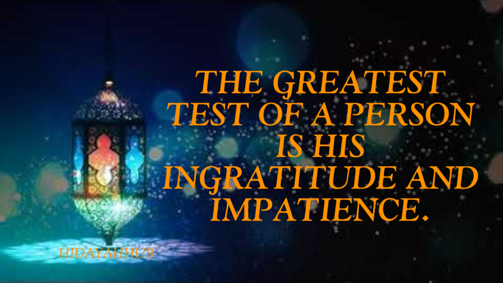 5 Reasons: Man's Haste and Ingratitude: