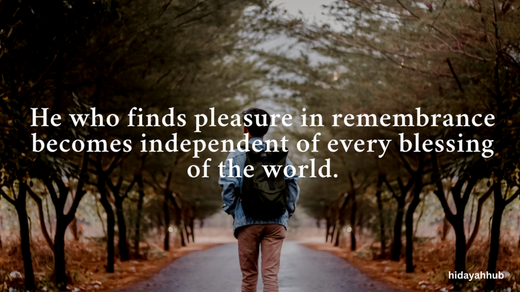 Peace of mind is only in the remembrance of Allah.